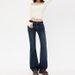 American Retro Hot Girl BM Low-waist Flared Floor-length Jeans For Women, Petite & Extra-long_mkmklike.com
