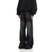 Men's Black Washed Straight Leg Jeans – High Street Drop Crotch Relaxed Fit (M-XXXL, Black/Blue)_mkmklike.com