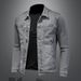 Pulse Pulse Venom European And American Washed Classic Denim Jacket For Men Youth Street Handsome Coat Trendy Turn-down_mkmklike.com