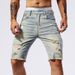 Men's Clothing Micro Elastic Slim Summer Five Point Jeans Casual Shorts Loose Men's Denim Shorts 5 Points Hole_mkmklike.com