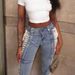 Y2K High Waist Lace Up Jeans For Women Casual High Elastic Long Pants_mkmklike.com