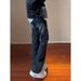 Pants Men's Pockets Tooling Jeans Men's Loose Straight High Street American Scimitar Pants_mkmklike.com