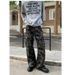 Unisex Camouflage Jeans Retro American Style with Large Pockets Trendy High Street Straight Leg Loose Fit Casual Wide Leg_mkmklike.com
