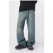 Men's Clothing Jeans Men's Niche High End Straight Wide Leg Casual Mopping Long Pants_mkmklike.com
