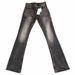 Men's Clothing Cleanfit High Grade Distressed Black And Gray Textured Jeans For Boys Washed Retro Flared Floor Length Trousers_mkmklike.com