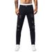 Men's Clothing Black Rivet Distressed Jeans Small Straight Slightly Stretch Jeans Foreign Trade Hot Selling Jeans Wholesale Customization_mkmklike.com