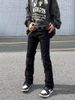 Men's Clothing Vintage Distressed Denim Jeans With Raw Hem & Frayed Details, Straight Leg To Slight Flare Fit, High Street Fashion For Casual Wear_mkmklike.com