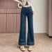 Super Popular Retro Flared Jeans For Women, 2025 Winter, Petite Size, Cropped 7/8 Or 9/10 Length Bell-bottom Pants_mkmklike.com