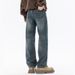 Cleanfit Elastic Autumn And Winter New Jeans Men's Fit Straight Loose Plus Large Size Youth Middle Waist Chaozhi Clothes Decoration K11 Denim Eight_mkmklike.com