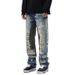 BAGGY American High Street Design 3D Camouflage Patchwork Jeans For Men, Washed Fake Ripped Loose Pants For Men_mkmklike.com