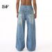 EF JEANS | 2024 New Product, American Street Hip-hop Color Graffiti Smudged Wide-leg Pants Jeans Tide_mkmklike.com