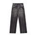 Distressed Washed Denim Straight-Leg High Street Punk Casual Loose Wide-Leg Floor-Length Pants Men's INS Trend_mkmklike.com