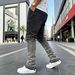 Men's Slim Fit Gradient Washed Tie Dye Gray Jeans American High Street Long Pants_mkmklike.com