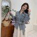 High-end Quality 2025 Spring New Fashion Hong Kong Style Retro Washed Denim Jacket With Belt For Women_mkmklike.com