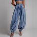 Women's High Waist Zipper Leg Jeans Loose Casual Retro Pants Summer Clothing Style_mkmklike.com
