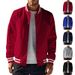 Cross-Border Foreign Trade Autumn Winter American Style Stand Collar Baseball Long Pants Fleece-Lined Casual Jacket_mkmklike.com