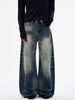 "Unisex Relaxed Straight Leg Wide-Cut Denim Pants - 90s Retro Baggy Jeans With Curved Hem & Streetwear Edge For Men & Women"_mkmklike.com