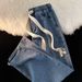 Men's Chic Loose Straight Leg Jeans Drawstring For Spring Summer Casual High Street Trendy Wide Leg Pants Versatile_mkmklike.com
