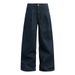 American Style Wide-Leg Jeans For Men Loose Long Street Fashion Double Pleated Design Straight Casual Dad Pants_mkmklike.com