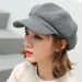 Hot Sale Autumn Hats for Solid Plain Octagonal Newsboy Cap Men Ladies Casual Wool Hat Winter Beret Women Painter Caps_mkmklike.com