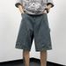 Vintage Washed Men's Denim Shorts Lightweight Summer Cargo Relaxed Fit Distressed Details S-XXXL Streetwear Staple_mkmklike.com