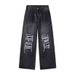 Men's Clothing Retro Niche Design Double Waistband Ripped Patch Jeans Straight Loose Trendy Mopping Trousers_mkmklike.com