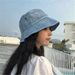 Hot Sale Unisex Cotton Bucket Hats Women Summer Sunscreen Panama Men Denim Fabric Sunbonnet Outdoor Fisherman Hat Beach Cap_mkmklike.com