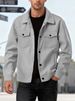 European And American Cross-Border Corduroy Single-Breasted Casual Sports Trend Pocket Jacket Men's Turn-Down_mkmklike.com