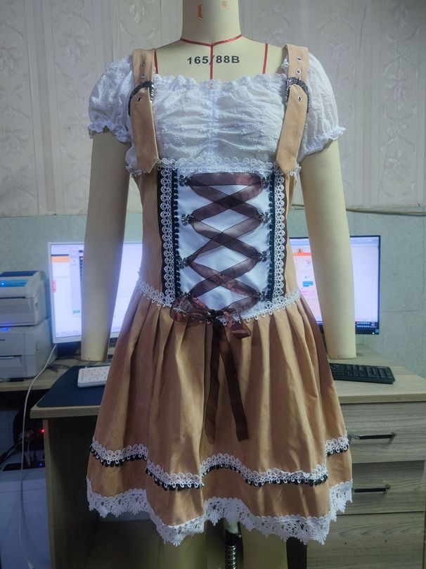 Women's Clothing High Quality German Oktoberfest Costume COS Costume Munich Bavaria Festival Suspender Dress_mkmklike.com