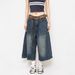 Retro High Street Washed Distressed Cropped Jeans Loose Casual Wide Leg Jeans for Men And Women New Summer Style_mkmklike.com