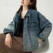 Chicco New Gradient Versatile Denim Women, Turn-Down Collar Slim Fit Top, Loose Retro Short Jacket For Spring And Autumn_mkmklike.com