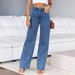High-Waisted Stretch Wide Leg Jeans For Women – Comfortable Office & Casual Denim Pants (XS-6XL, Dark Blue/Light Blue/Gray/Black/White)_mkmklike.com