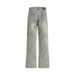 Pot-Indutrial Style Ditreed Wahed Ripped Jean Men' Vibe Trendy Brand Punk Niche Deign Split Patchwork Long_mkmklike.com
