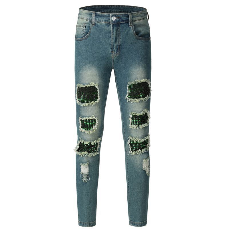 Men's Slim Fit Stretchy Ripped Casual Jeans Skinny Jeans for Men_mkmklike.com