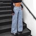 Y2K High-Waisted Wide-Leg Jeans – Vintage Washed Denim With Bow Detail (Light Blue/Deep Blue/Royal Blue)_mkmklike.com