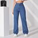 High-Waisted Straight Leg Jeans – Classic Navy, Tailored Fit (XS-5XL)_mkmklike.com