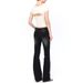 Slim-Fit Black Flared Jeans For Women - Vintage Stretch Denim Pants With High Waist & Retro Wash, Trendy Bootcut Style_mkmklike.com
