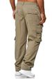 New style men's casual multi-pocket loose straight cargo outdoor trousers pants_mkmklike.com