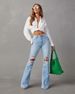 Women's Clothing Washed Hole High Waist Temperament Denim Wide Leg Pants Women_mkmklike.com