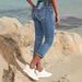 Distressed High-Waist Capri Jeans – Stretch Denim Pants With Pockets & Lifted Fit (S-XL, Sky Blue)_mkmklike.com