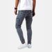 Slim Fit Men's Jeans Stretch Denim Pants With Pockets - Skinny Tapered Leg For Casual & Street Style_mkmklike.com