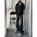 American Retro Blue Jeans Boys Wear Autumn High-end Casual Pants Trendy Loose Straight Wide-leg Trousers_mkmklike.com