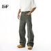 EF JEANS | 2025 Spring New Product Straight Loose Basic Camouflage Retro Washed Jeans Casual Pants_mkmklike.com