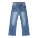 Men's Washed Flared Jeans – Lightning Crack Distressed, Loose Straight Wide Leg (Blue, S-XXL)_mkmklike.com