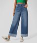 2025 Spring New European and American Cross border Fashion High waist Trousers Hem Straight Jeans Women's Casual Wide leg Pants_mkmklike.com