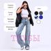 Women's Stretch Denim Jeans - High Waist Slim Fit, Classic Blue, Comfortable Cotton Blend For Spring & Fall (Sizes 25-32)_mkmklike.com