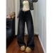 Official Website Image: Women's Wide-leg Jeans With Heavy-duty Rhinestone Embellishments, 2026 Spring New Model, Loose_mkmklike.com