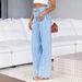 Women's clothing jeans women new hot selling elastic wide leg denim trousers fashion washed jeans_mkmklike.com