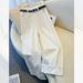 Women’s Clothing High Waist Wide Leg Jeans Women's Summer Thin New Drape Raw Edge Loose Retro Nine Point Pants Straight Pants_mkmklike.com