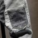 Men's Multi-Pocket Patchwork Jeans – Slim Fit Stretch Denim With Urban Street Style | Trendy Straight-Leg Pants For Youth_mkmklike.com